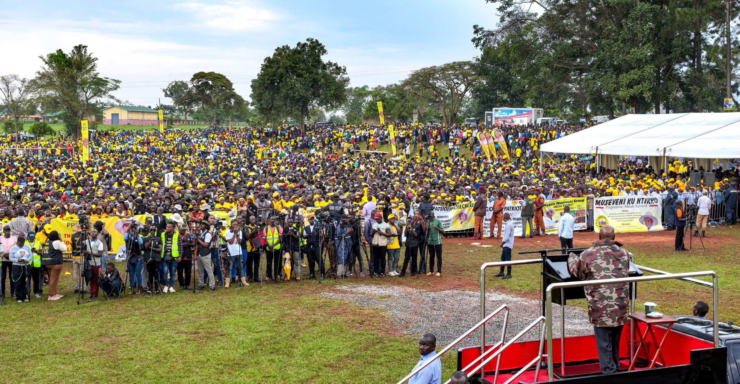President Yoweri Kaguta Museveni, the National Resistance Movement (NRM) Presidential flag bearer for the 2026 general elections, launched his campaigns at Bukalasa in Luweero District, the historic ground of the National Resistance Army (NRA) liberation struggle. Sept 29, 2025