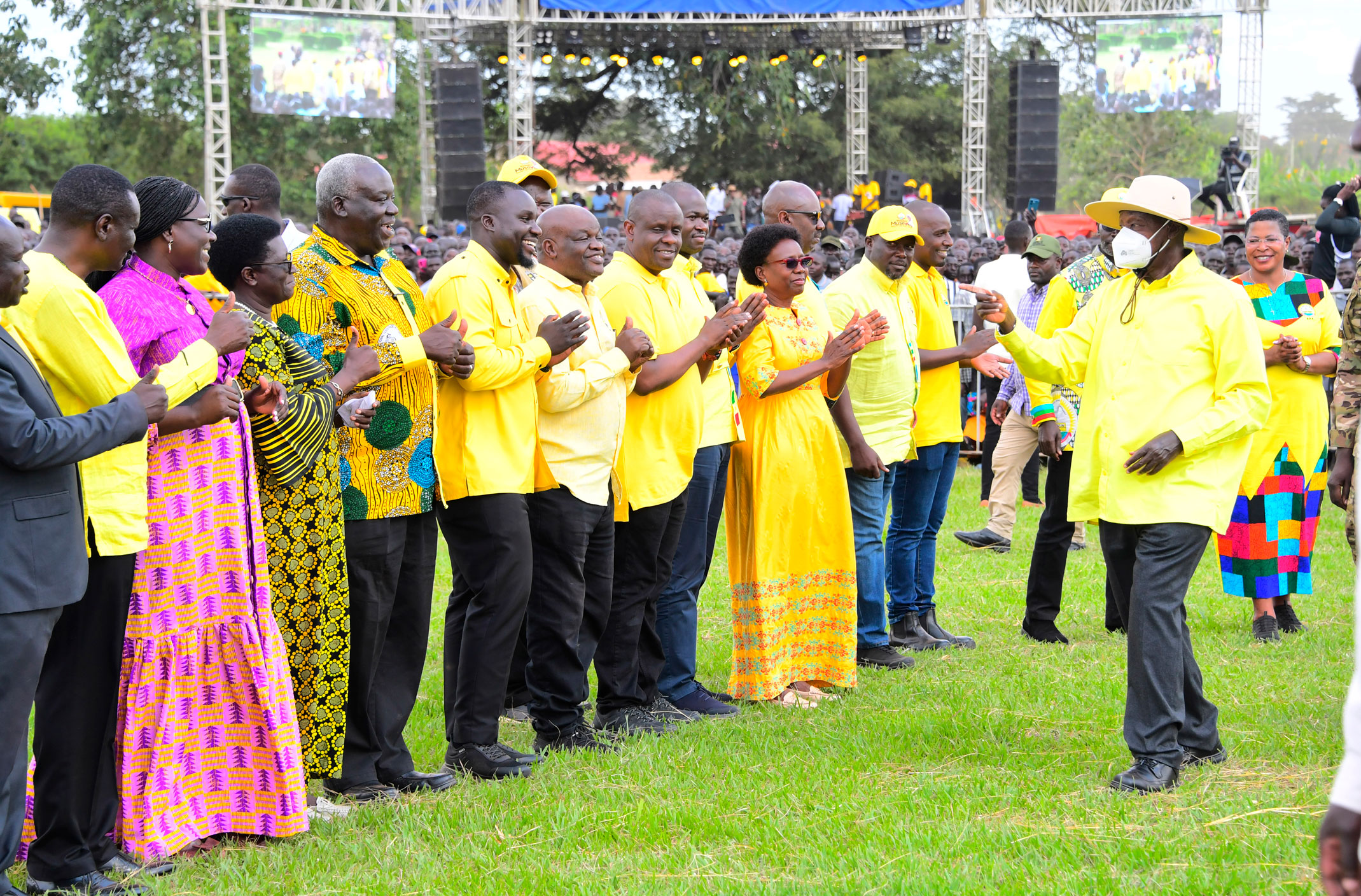 Museveni campaigning in Dokolo