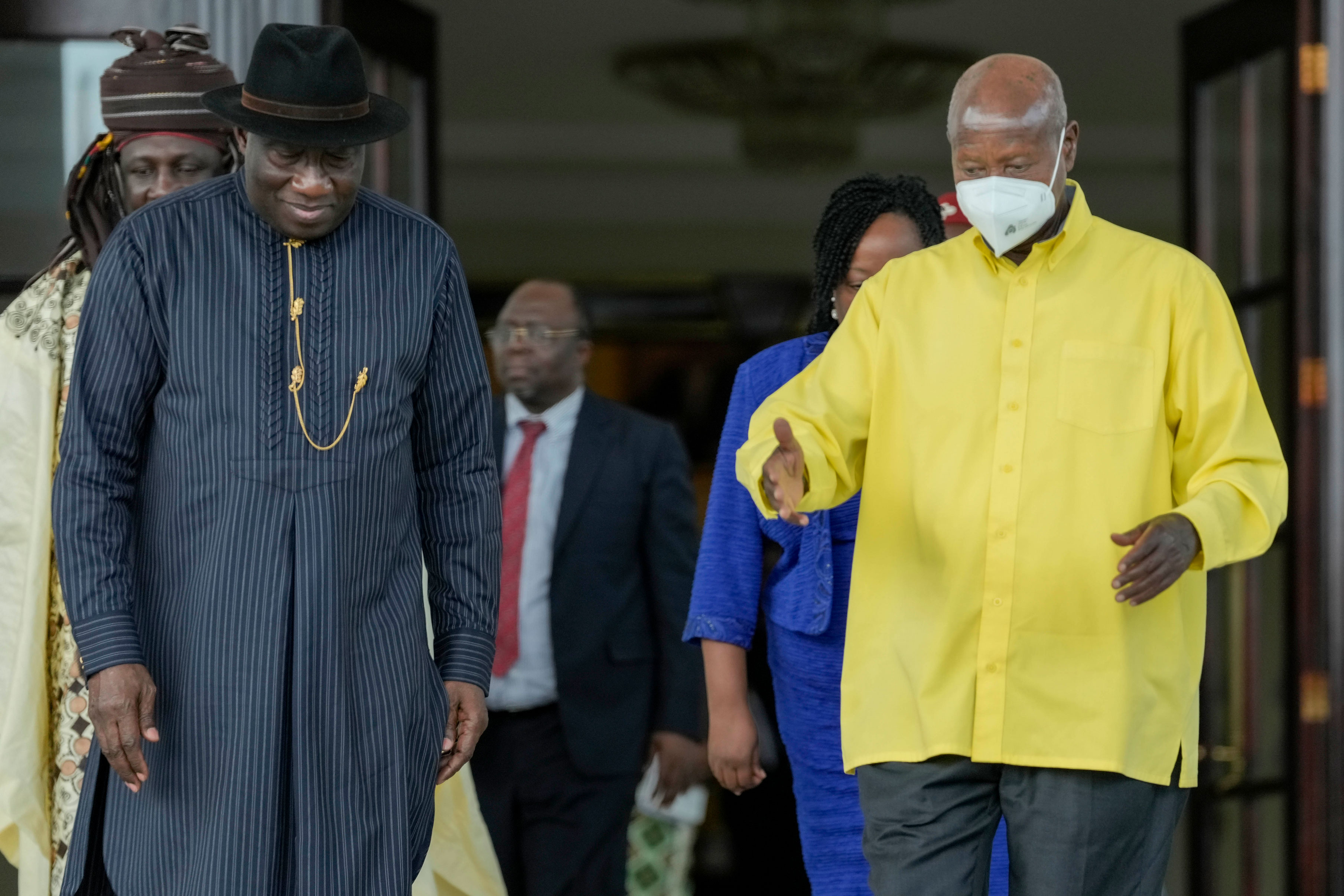 President Yoweri Kaguta Museveni met and held talks with the former President of Nigeria, H.E. Goodluck Jonathan, at State House, Entebbe. August 21, 2025