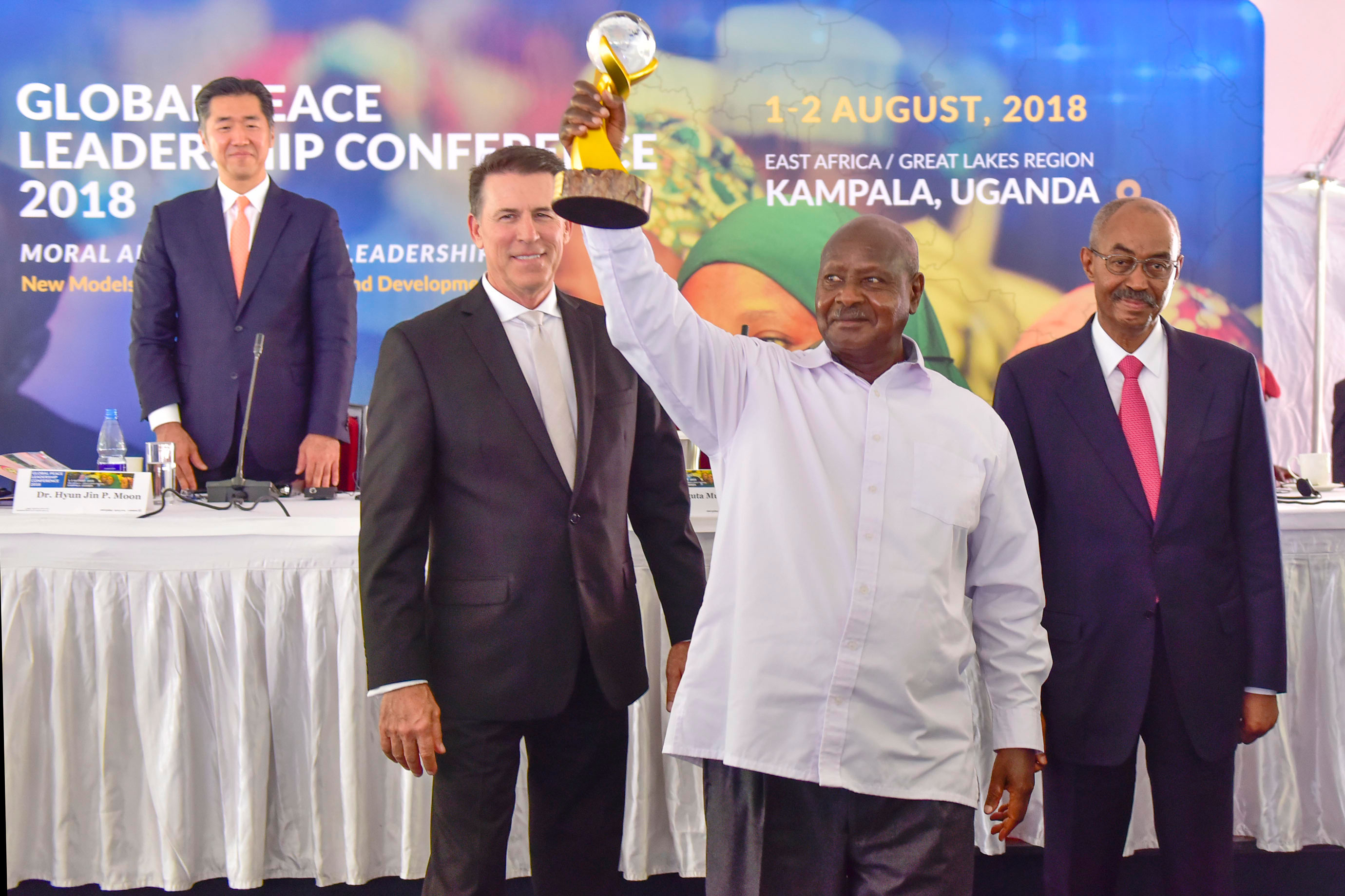 Museveni  was recognised for his exceptional championship of peace