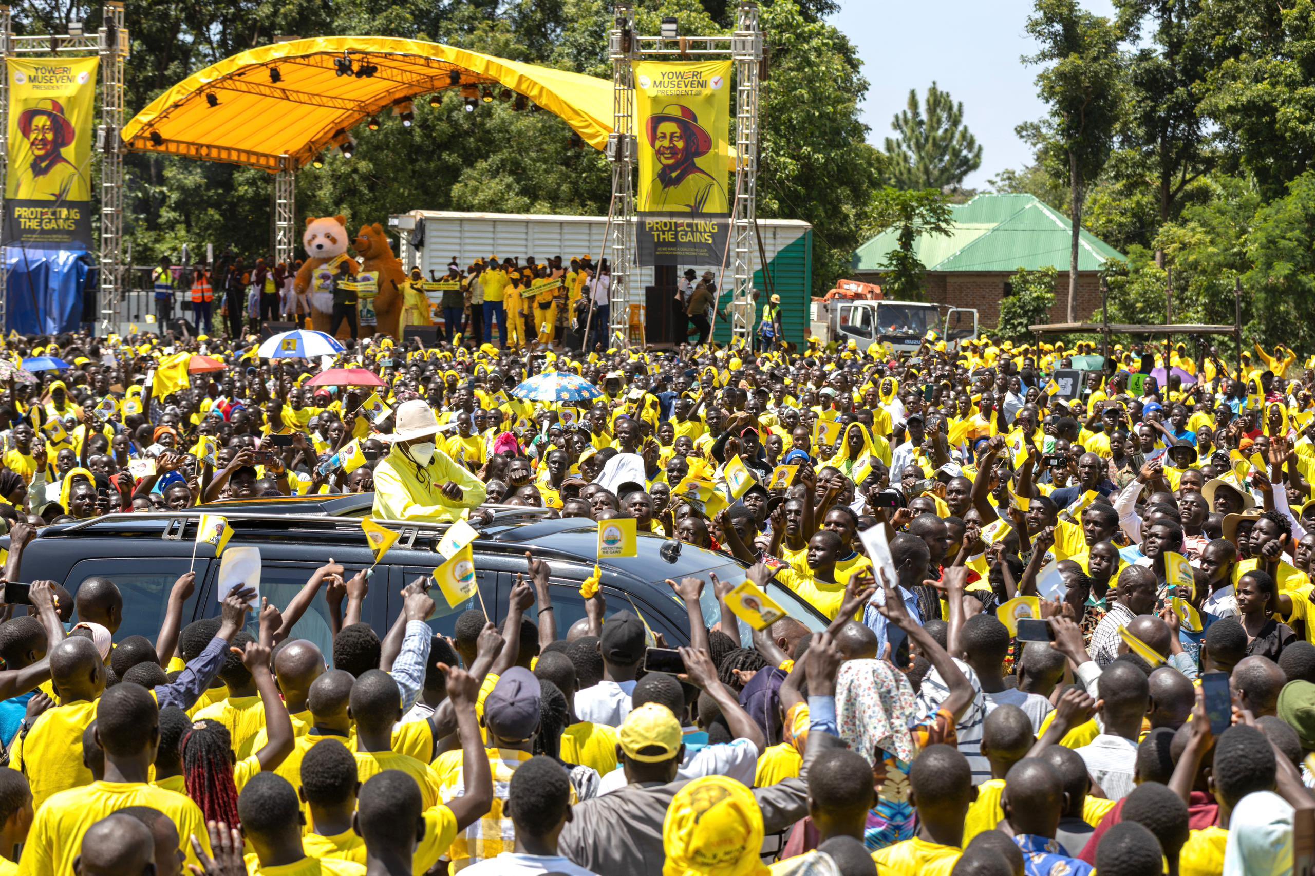 Museveni campaigns in Ngora