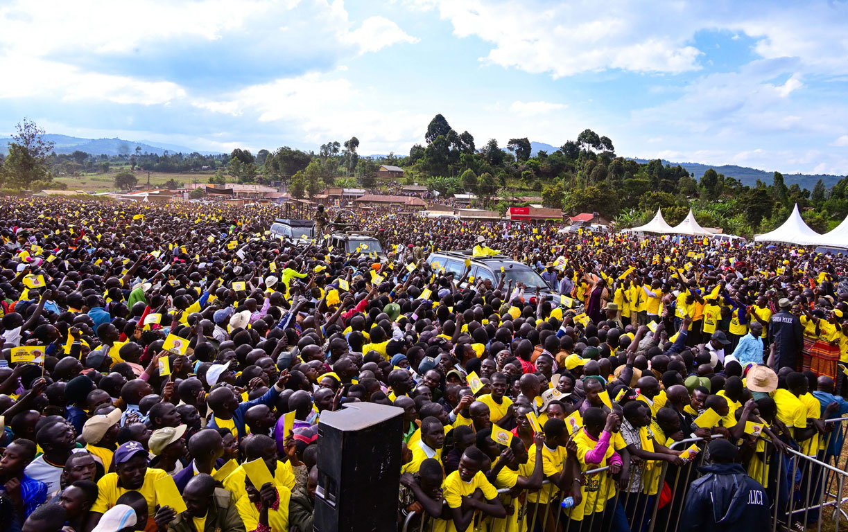 Museveni campaigns in Bukwo, Sebei Region
