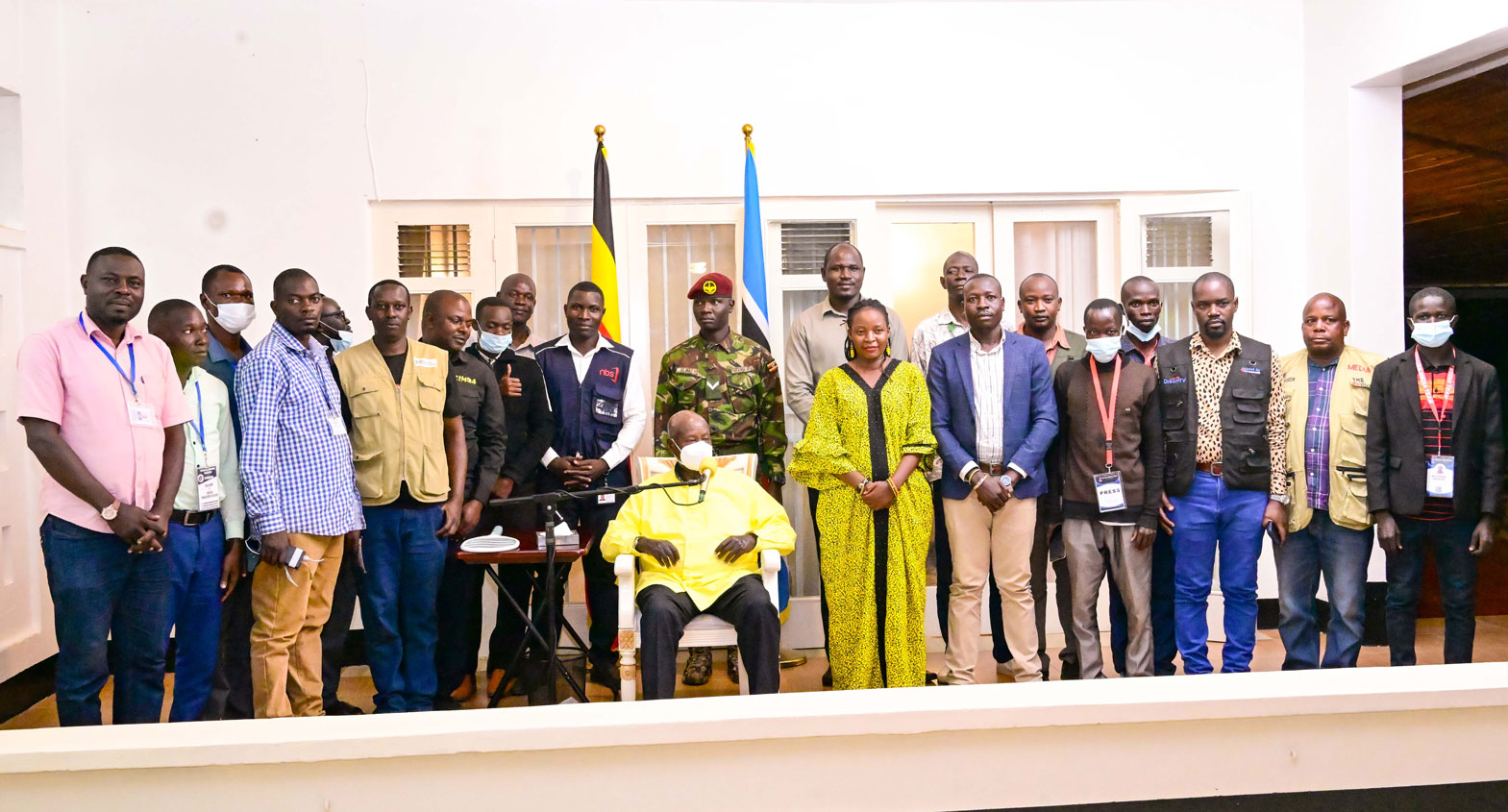 Museveni addresses journalists