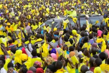 Museveni campaigns in Kibuku
