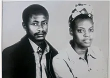 Museveni with his bride to be Janet in 1973