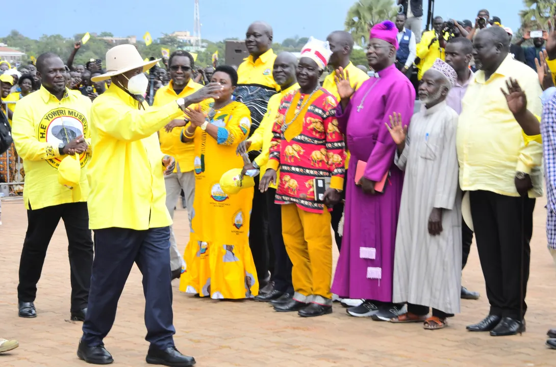 Museveni campainging at Kaunda grounds Gulu