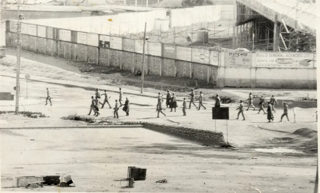 NRA soldiers entering Kampala