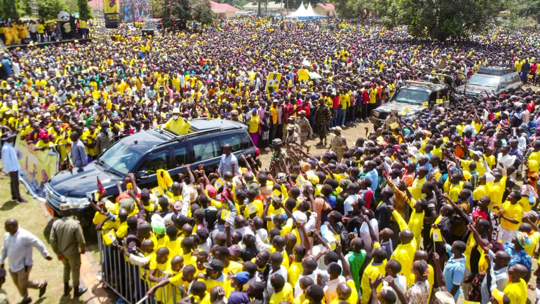 Museveni campaigns in Serere