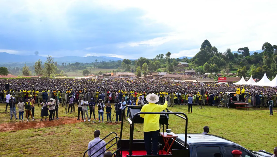 Museveni campaigns in Bukwo, Sebei Region