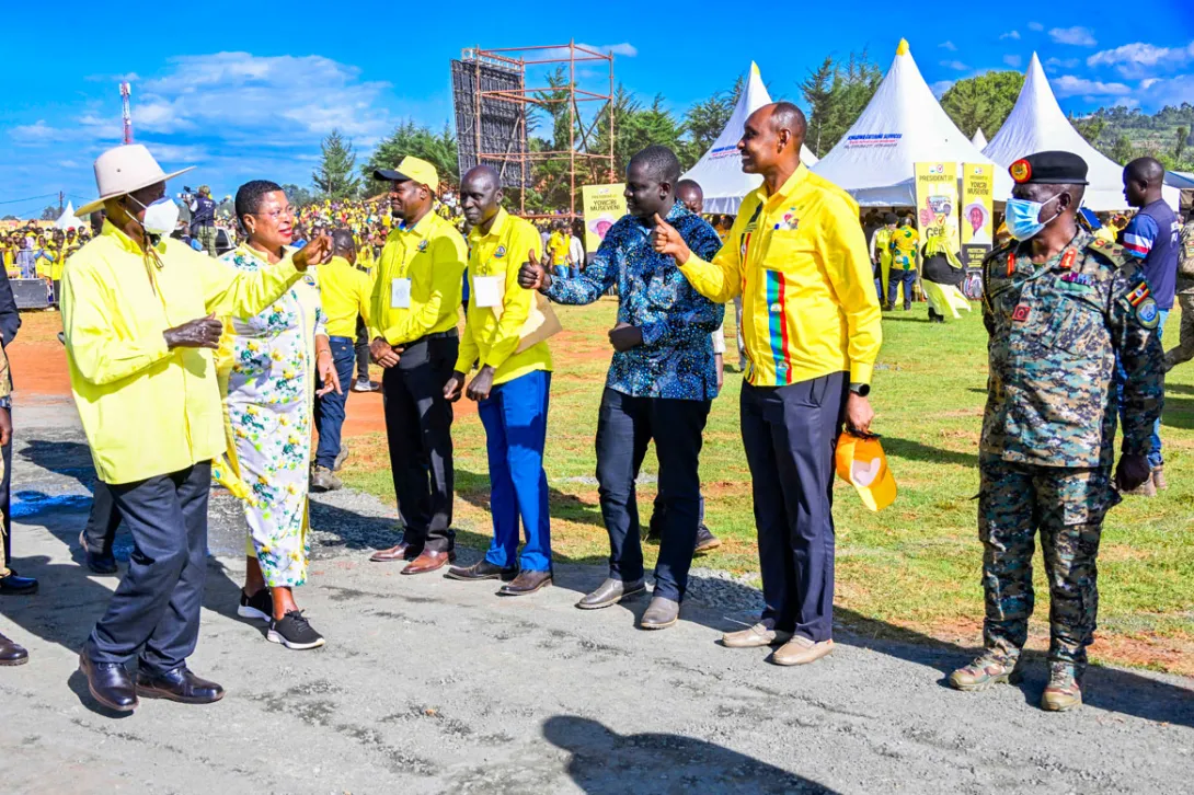 Museveni campaigns in Kapchorwa