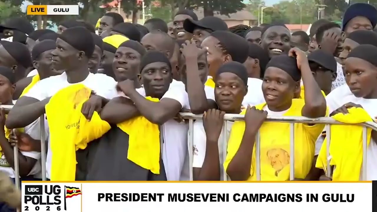 Embedded thumbnail for  President Museveni campaigns in Gulu city