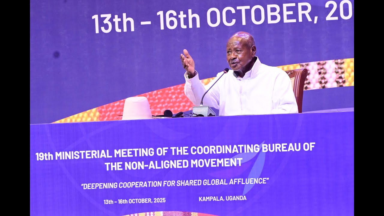 Embedded thumbnail for President Museveni&#039;s speech at the 19th Ministerial Meeting of the NAM Coordinating Bureau, Kampala