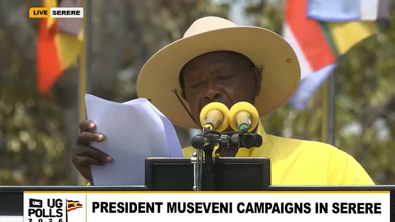 Embedded thumbnail for President Museveni&#039;s full speech as he campaigns in Serere, Teso region